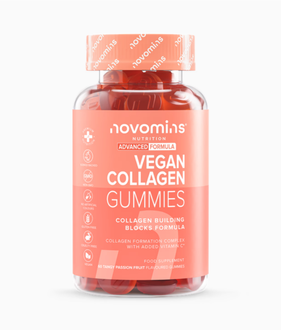 Novomins Vegan Collagen Passionfruit Flavour 60 Gummies 30 Days Supply