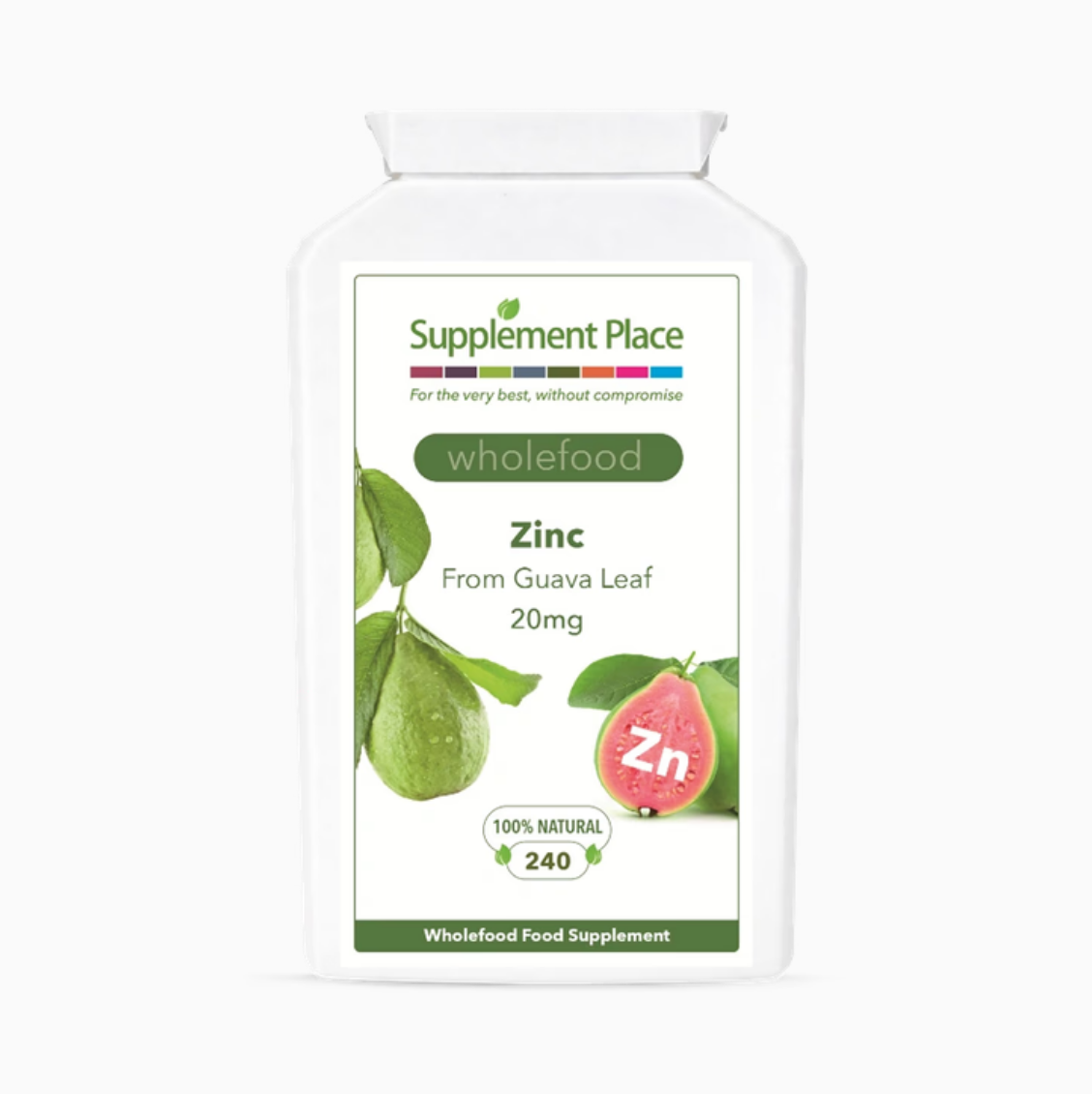 Supplement Place Wholefood Zinc from Guava 20mg | 240 Capsules