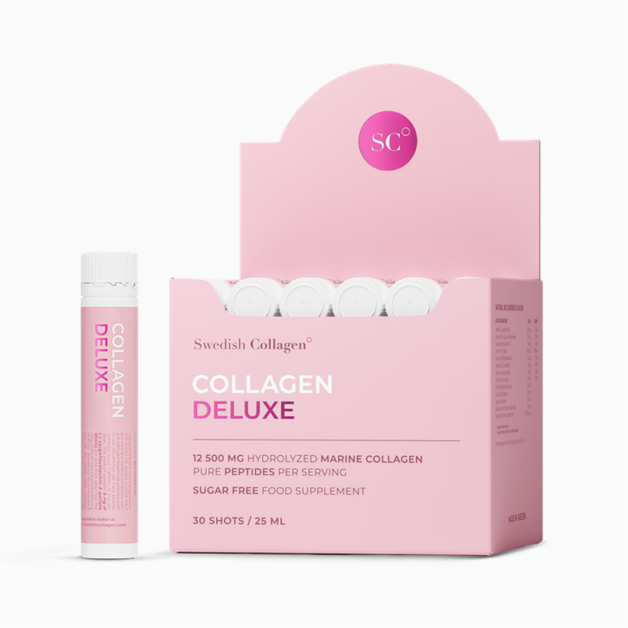 Swedish Collagen Deluxe Marine Collagen 12500mg Berry Flavour 30 Shots