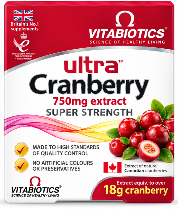 Vitabiotics Ultra Cranberry 750mg 30 Tablets