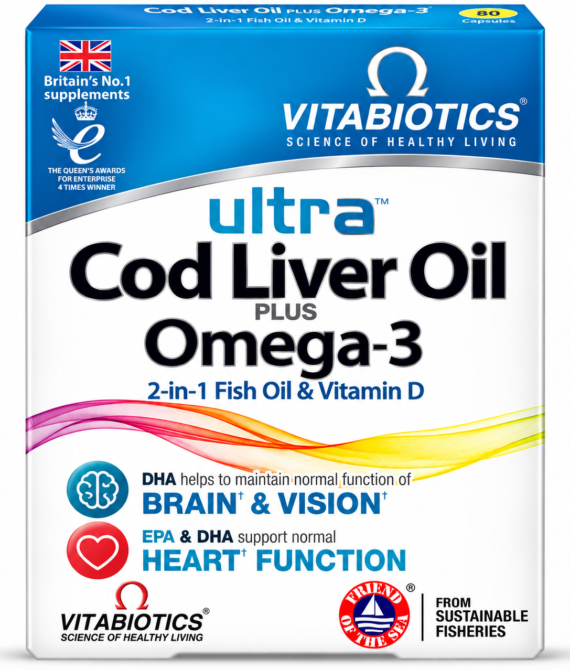 Vitabiotics Ultra Cod Liver Oil 60 Capsules