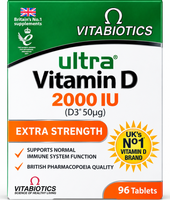 Vitabiotics Ultra Vitamin D 2000 IU Extra Strength 96 Tablets