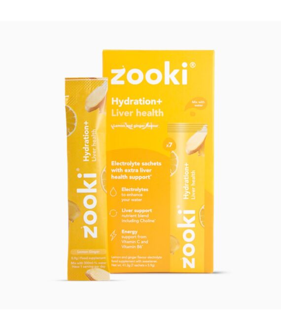 Zooki Hydration+ Liver Health, Lemon Ginger Flavour 7 Sachets